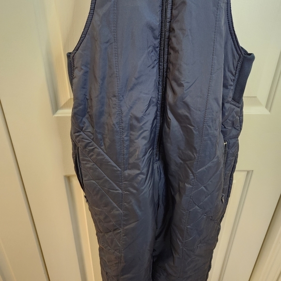 St Moritz Ski/Snow Pants size L Navy Blue with zip up bib - Picture 3 of 9